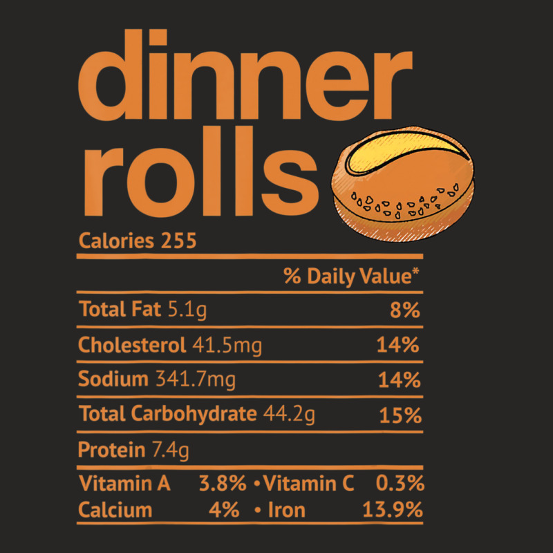 Dinner Rolls Nutrition Facts Thanksgiving Christmas Ladies Fitted T-Shirt by cm-arts | Artistshot