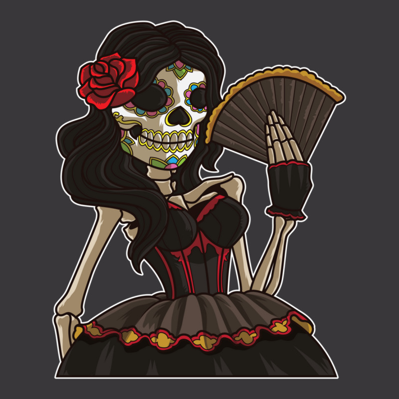 Skeleton Lady Of The Dead   La Calavera Catrina Santa Muerte Long Slee Ladies Curvy T-Shirt by cm-arts | Artistshot