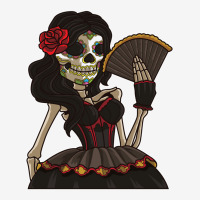 Skeleton Lady Of The Dead   La Calavera Catrina Santa Muerte Long Slee Ladies Polo Shirt | Artistshot