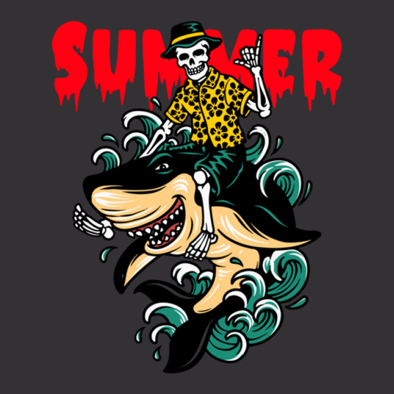 Ghost And Shark Summer Design One Vintage Short by HunterWare | Artistshot