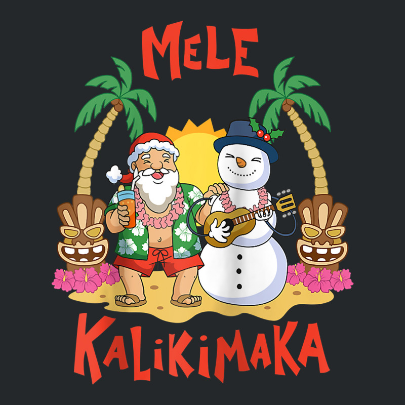 Mele Kalikimaka Merry Christmas Hawaii Raglan Baseball Tee Crewneck Sweatshirt | Artistshot