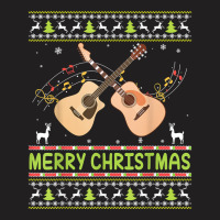 Merry Christmas Acoustic Guitar Ugly Sweater Musician Xmas T Shirt T-shirt | Artistshot