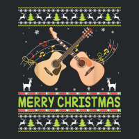 Merry Christmas Acoustic Guitar Ugly Sweater Musician Xmas T Shirt Crewneck Sweatshirt | Artistshot