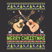 Merry Christmas Acoustic Guitar Ugly Sweater Musician Xmas T Shirt Vintage Short | Artistshot