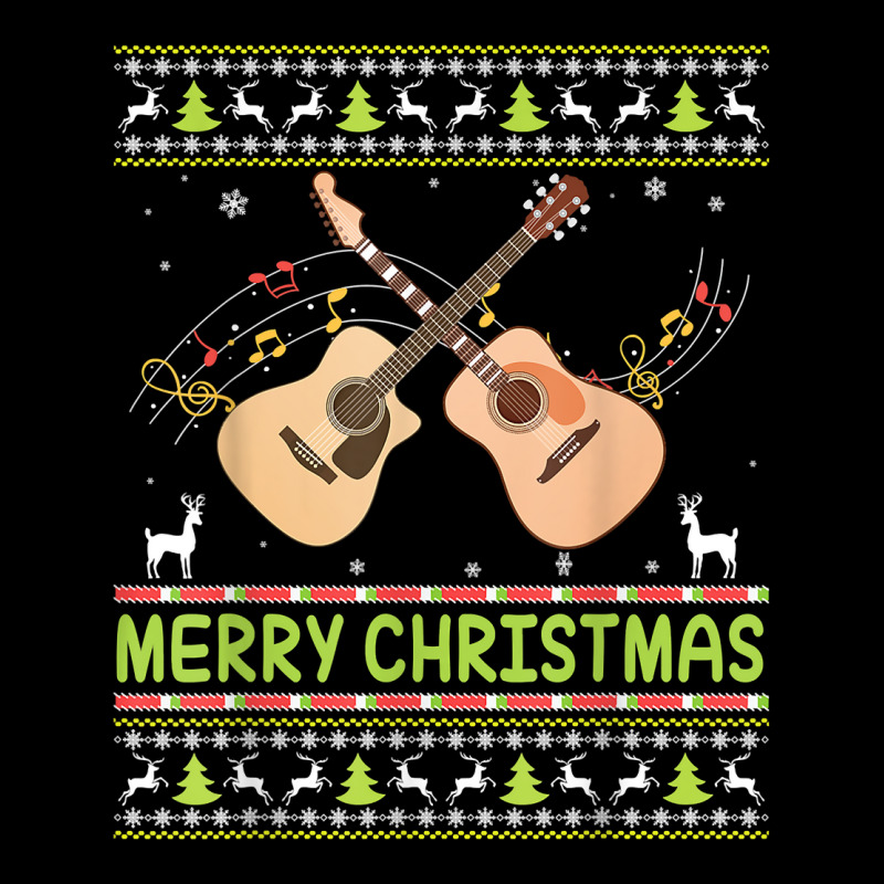 Merry Christmas Acoustic Guitar Ugly Sweater Musician Xmas T Shirt Unisex Jogger | Artistshot