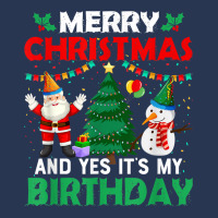 Merry Christmas And Yes It's My Birthday T Shirt Men Denim Jacket | Artistshot