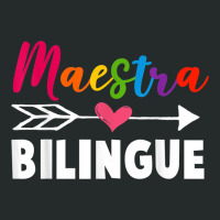 Maestra Spanish Teacher Back To School Maestra Bilingue Women's Triblend Scoop T-shirt | Artistshot