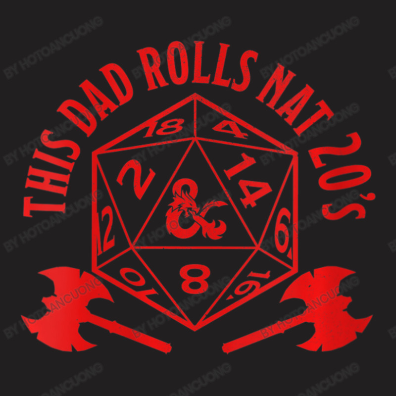 Womens Dungeons & Dragons Father's Day This Dad Rolls Nat 20's V-neck T-shirt | Artistshot