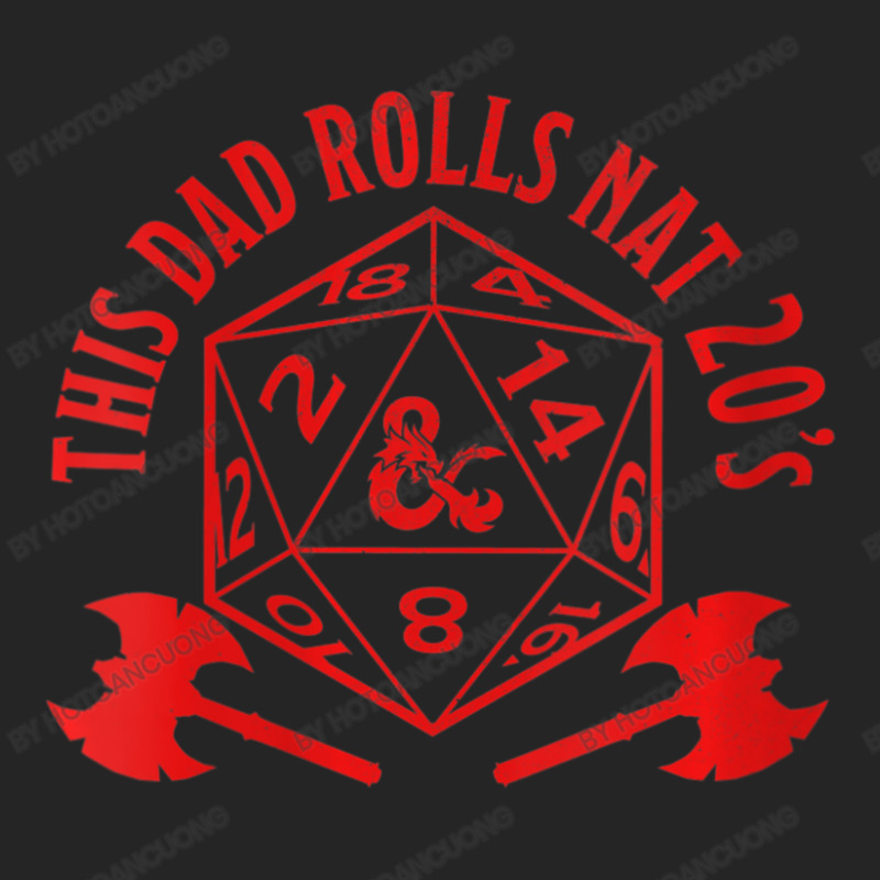 Womens Dungeons & Dragons Father's Day This Dad Rolls Nat 20's V-neck Unisex Hoodie | Artistshot