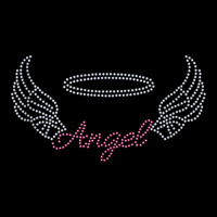 Angel With Wings Bling Rhinestone Diamante Embellished Tank Top Long Sleeve Shirts | Artistshot