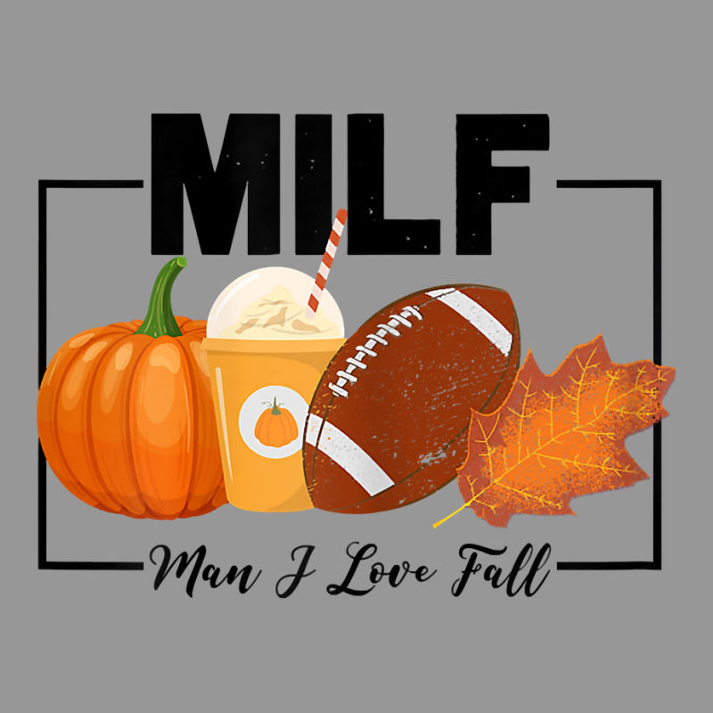 Womens Funny Milf Man I Love Fall Autumn Seasons Lover Fall Vibes T Sh Women's V-Neck T-Shirt by cm-arts | Artistshot