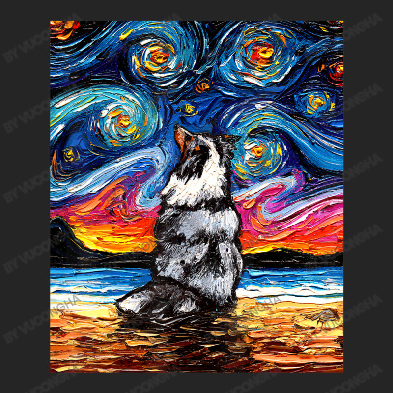 Merle Shetland Sheepdog Sheltie Starry Night By Aja Unisex Hoodie by vucongha | Artistshot