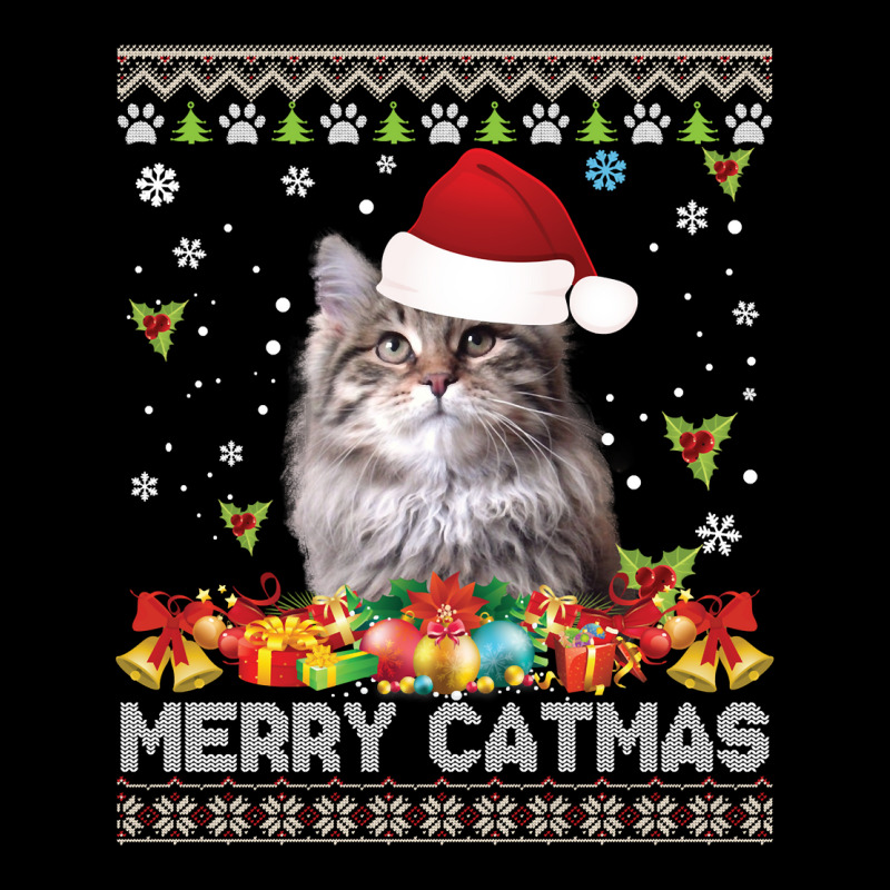 Merry Catmas Siberian Cat Ugly Sweater Christmas Santa Claus Long Slee Adjustable Cap by hudizhowav | Artistshot