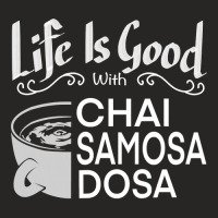 India Food Culture Chai Samosa Desi Humor Funny Ladies Fitted T-shirt | Artistshot