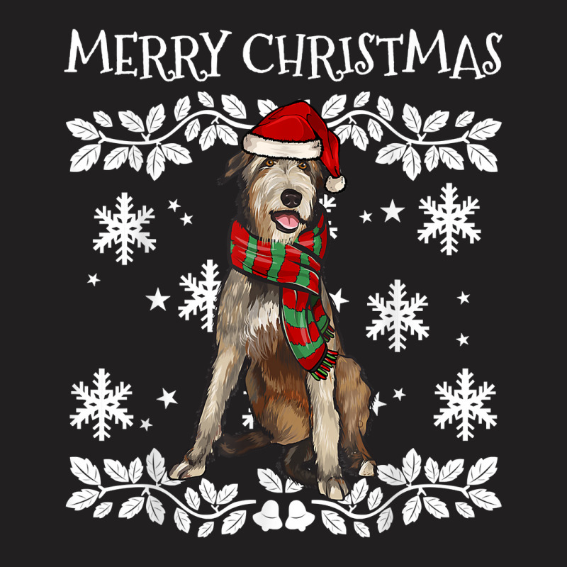 Merry Christmas Ornament Irish Wolfhound Xmas Santa T Shirt T-shirt | Artistshot