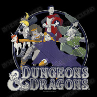 Womens Dungeons & Dragons Group Shot Badge V-neck Men's 3/4 Sleeve Pajama Set | Artistshot