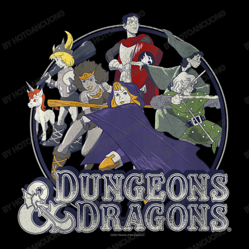 Womens Dungeons & Dragons Group Shot Badge V-neck Men's 3/4 Sleeve Pajama Set | Artistshot