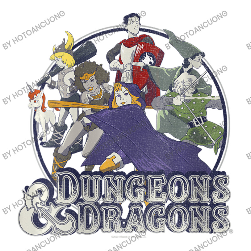 Womens Dungeons & Dragons Group Shot Badge V-neck Baby Tee | Artistshot