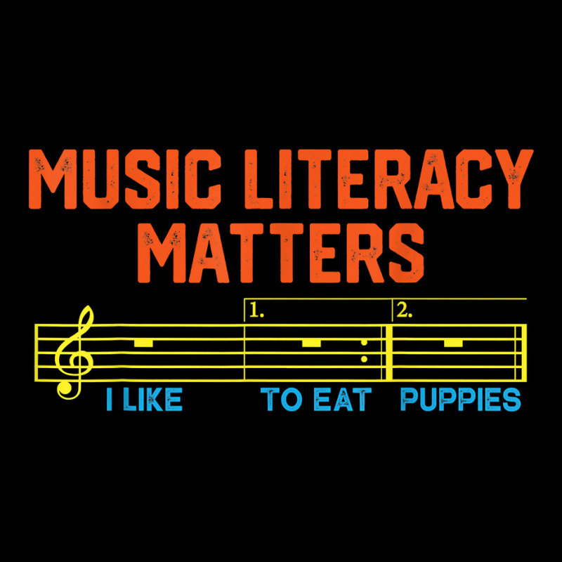 Music Literacy Matters I Like To Eat Puppies T Shirt Cropped Sweater by cm-arts | Artistshot