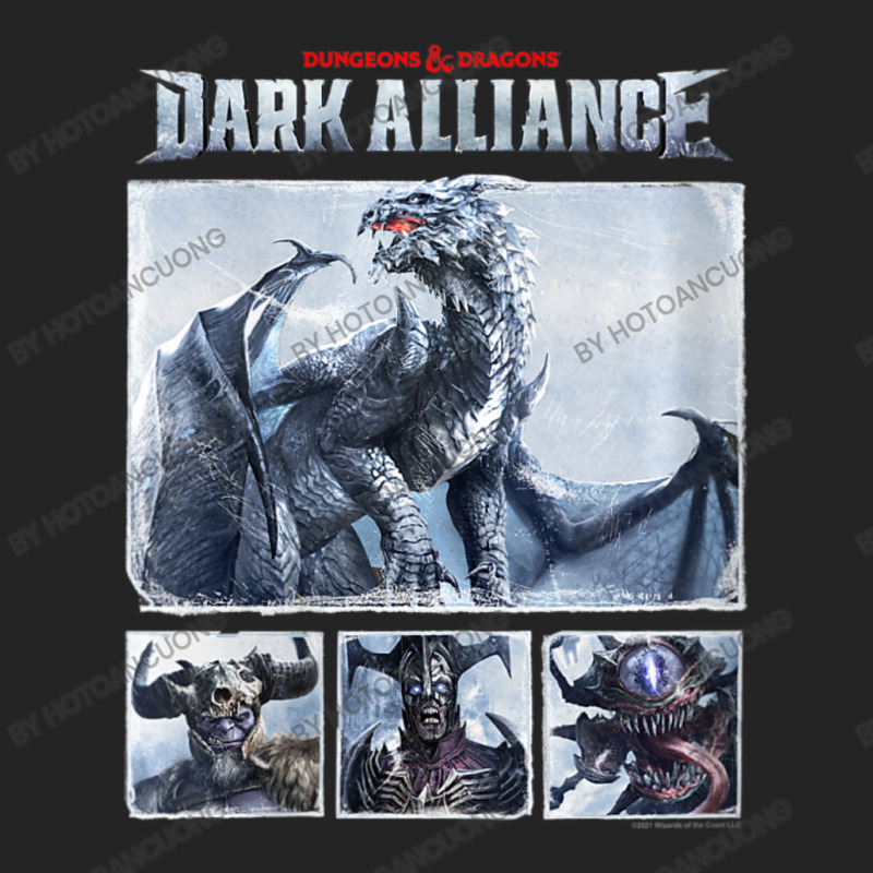 Womens Dungeons & Dragons Group Shot Dark Alliance Box Up V-neck 3/4 Sleeve Shirt | Artistshot