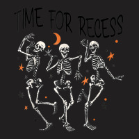 Funny Teacher Halloween Time For Recess Dancing Skeletons T-shirt | Artistshot