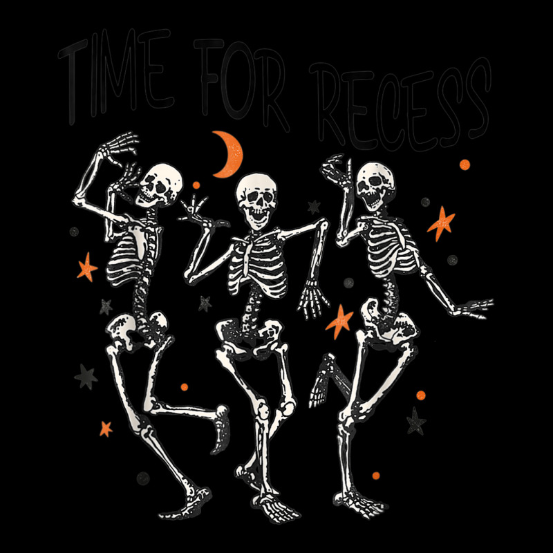 Funny Teacher Halloween Time For Recess Dancing Skeletons V-Neck Tee by Fashonus | Artistshot