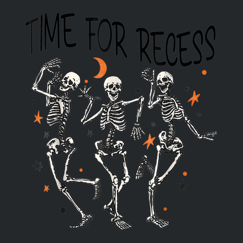 Funny Teacher Halloween Time For Recess Dancing Skeletons Crewneck Sweatshirt by Fashonus | Artistshot