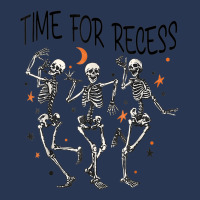 Funny Teacher Halloween Time For Recess Dancing Skeletons Men Denim Jacket | Artistshot