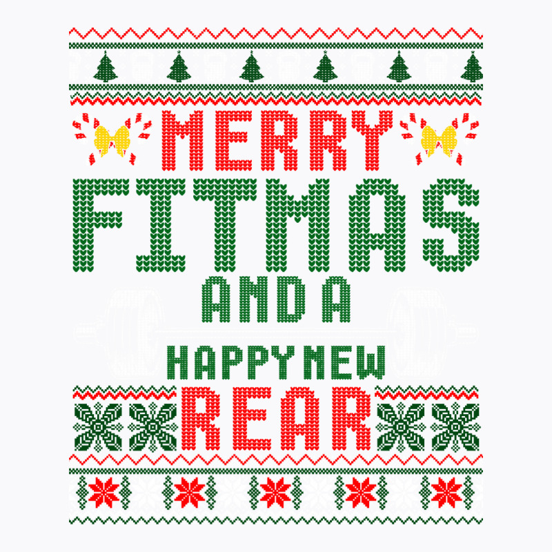 Merry Fitmas And A Happy New Rear Christmas Fitness Workout Long Sleev T-shirt | Artistshot