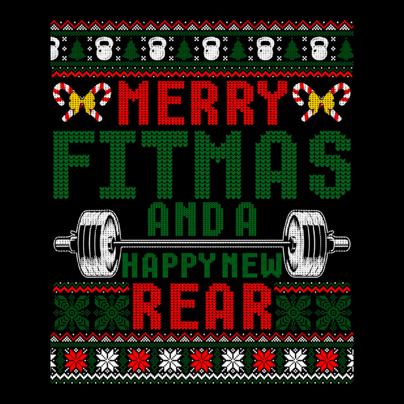 Merry Fitmas And A Happy New Rear Christmas Fitness Workout Long Sleev Zipper Hoodie | Artistshot