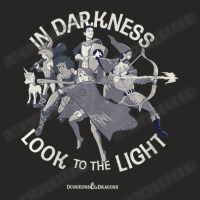 Womens Dungeons & Dragons In Darkness Look To The Light V-neck Ladies Fitted T-shirt | Artistshot