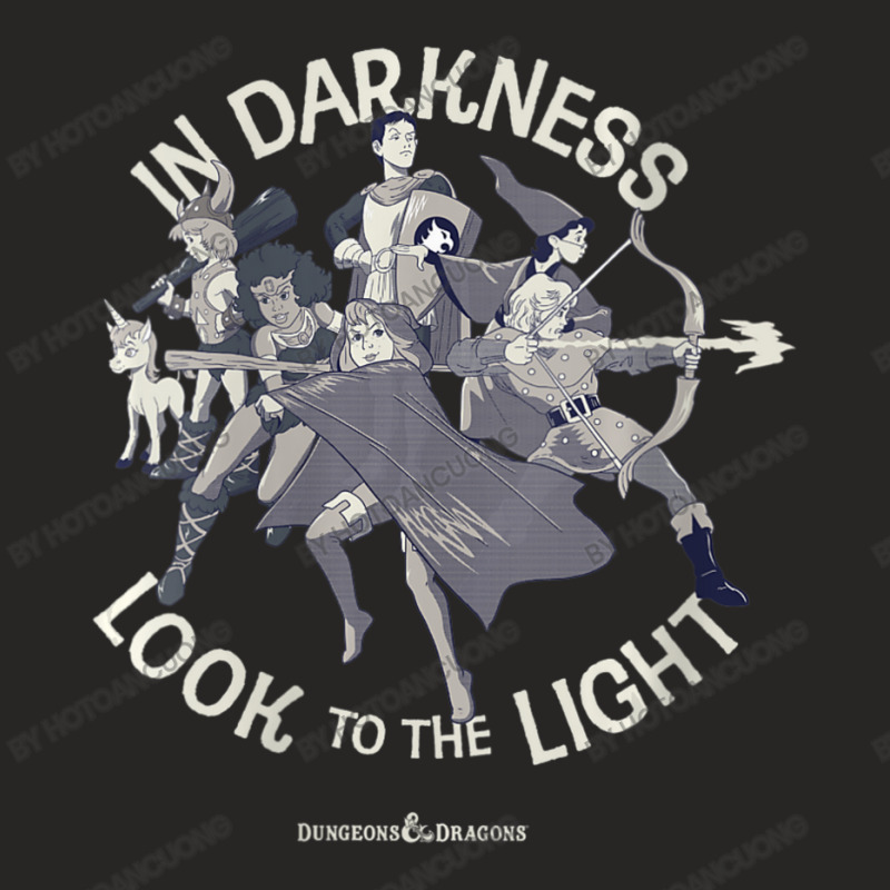 Womens Dungeons & Dragons In Darkness Look To The Light V-neck Ladies Fitted T-Shirt by hotoancuong | Artistshot