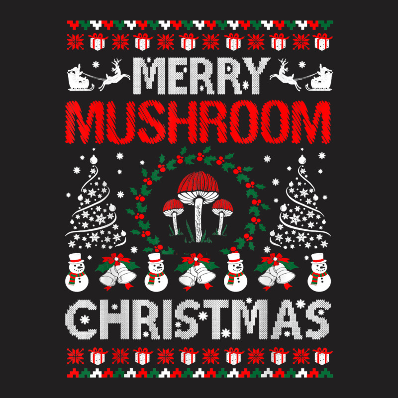 Merry Mushroom Christmas Ugly Sweater Tshirt T-shirt | Artistshot