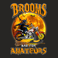 Womens Brooms Are For Amateurs Witch Riding Dirt Bike Halloween Ladies Fitted T-shirt | Artistshot