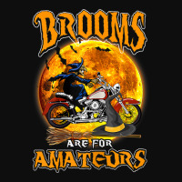 Womens Brooms Are For Amateurs Witch Riding Dirt Bike Halloween Crop Top | Artistshot