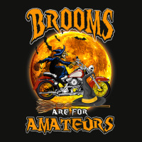 Womens Brooms Are For Amateurs Witch Riding Dirt Bike Halloween Scorecard Crop Tee | Artistshot