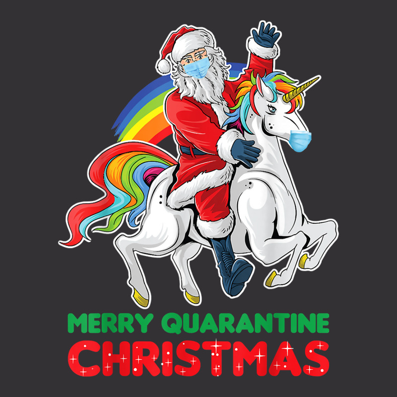 Merry Quarantine Christmas Santa Riding Unicorn Xmas Gifts T Shirt Vintage Hoodie | Artistshot