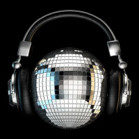 Headphone Disco Ball .png Men's 3/4 Sleeve Pajama Set | Artistshot