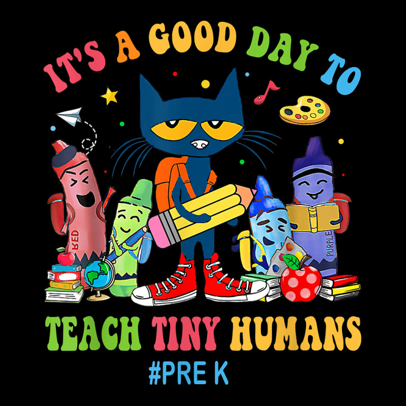 Its A Good Day To Teach Tiny Humans Pre-k Cat Teacher Lover Men's Long Sleeve Pajama Set | Artistshot