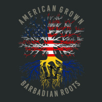 American Grown Barbadian Roots Usa Barbados Flag Heritage T Shirt Women's Triblend Scoop T-shirt | Artistshot