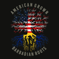 American Grown Barbadian Roots Usa Barbados Flag Heritage T Shirt Scorecard Crop Tee | Artistshot