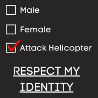 I Identify As An Attack Helicopter   Funny Pronoun Satire T Shirt Ladies Fitted T-shirt | Artistshot