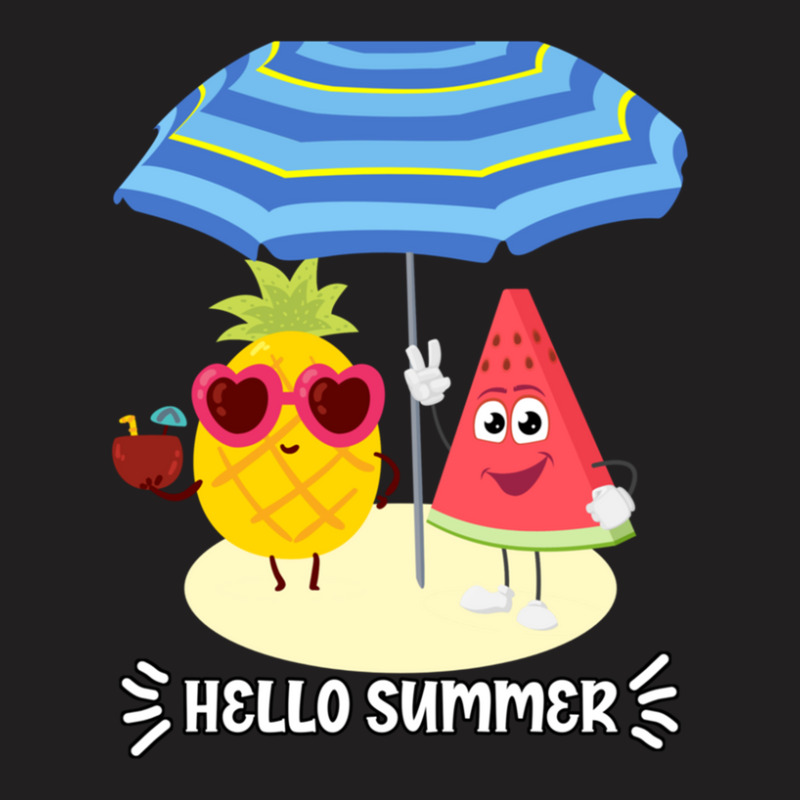 Hello Summer Watermelon Pineapple T-shirt | Artistshot