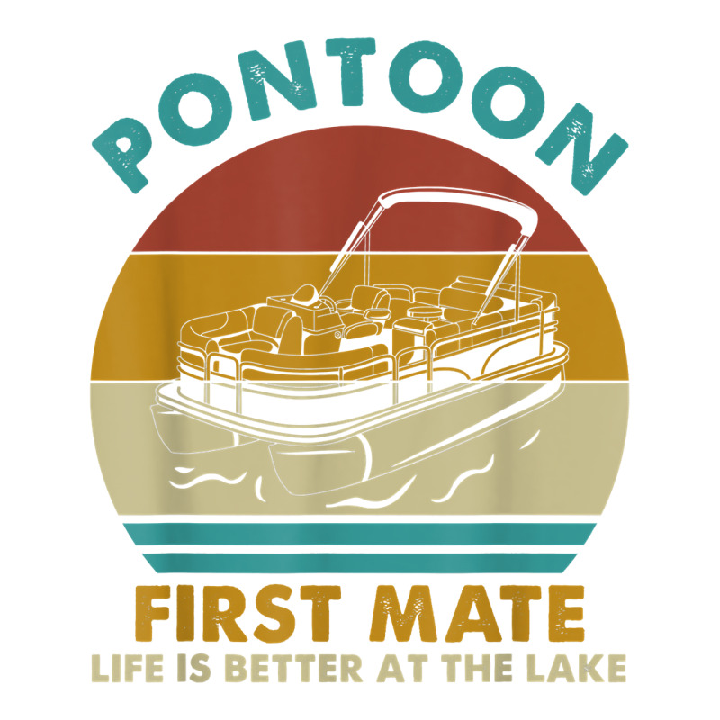 Pontoon First Mate Life Is Better At The Lake Boating Retro T Shirt Crewneck Sweatshirt | Artistshot