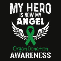 Hero Now Angel  Organ Donation Awareness Supporter Ribbon Scorecard Crop Tee | Artistshot