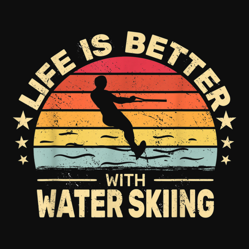 Life Is Better With Water Skiing Retro Men Waterskiing Crop Top by Color | Artistshot