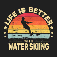 Life Is Better With Water Skiing Retro Men Waterskiing Ladies Polo Shirt | Artistshot