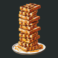 Tall Stack Of Waffles And Syrup Women's Triblend Scoop T-shirt | Artistshot