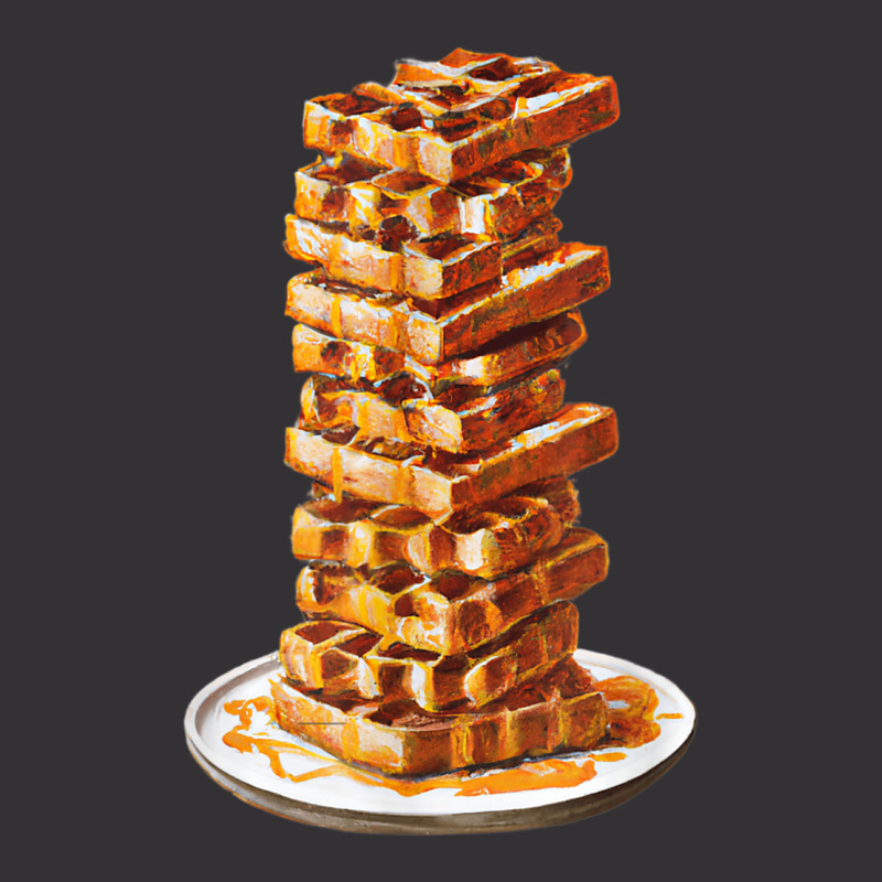 Tall Stack Of Waffles And Syrup Vintage Hoodie by Outpost | Artistshot