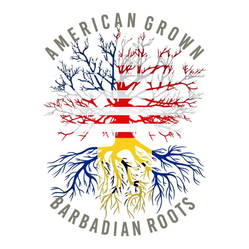 American Grown Barbadian Roots Usa Barbados Flag Heritage T Shirt Crewneck Sweatshirt by MG91 | Artistshot